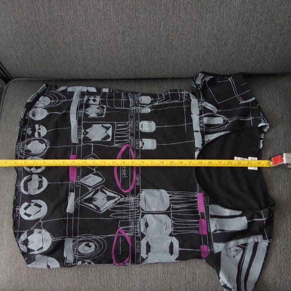 Diesel Black Gray And Purple Short Sleeve Top 100% Cotton Made in Turkey Size S - Picture 7 of 12